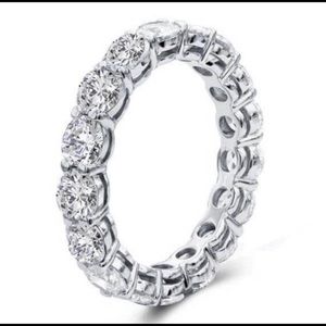 White sapphire eternity band 6.5 CT